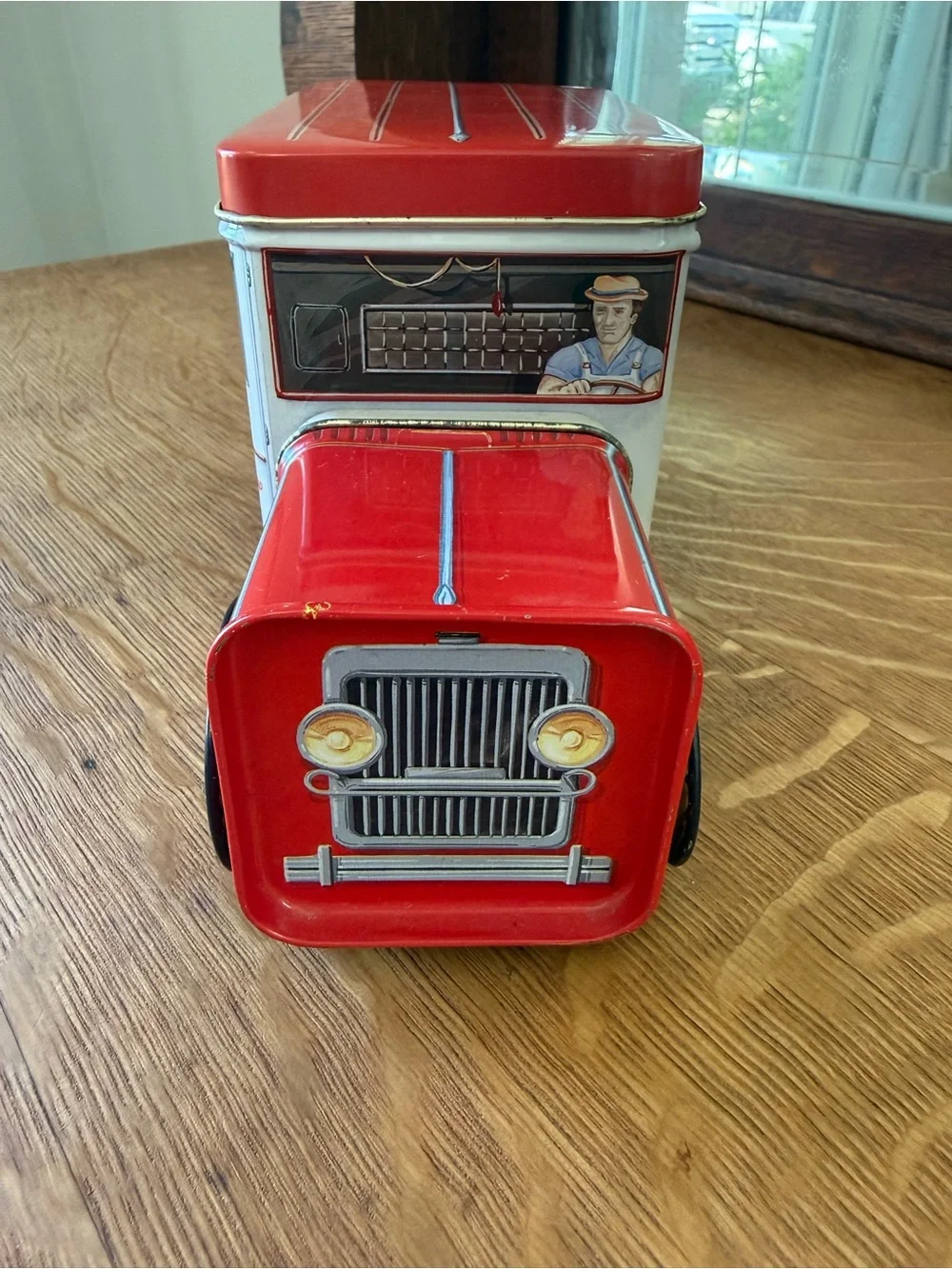 VTG Campbell’s Soup Company Delivery Truck Storage Tin w/ Two Compartments